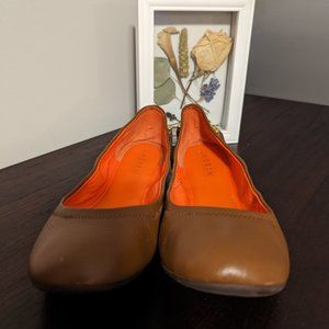 Women's Size 11 Ralph Lauren Polo Tan and Orange Flats
